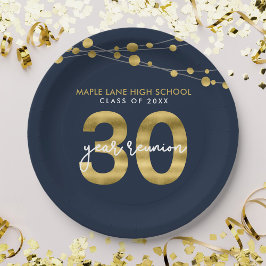 Prato De Papel Sindicato das Cordas Azuis das Luzes de 30 Anos