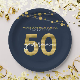 Prato De Papel Sindicato das Cordas Azuis das Luzes de 50 Anos