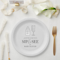 Sip & Consulte Chá de fraldas de Frasco de Champan