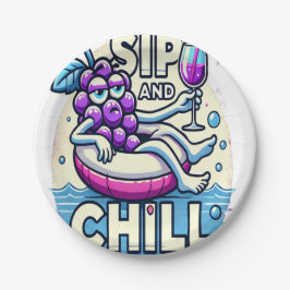 Prato De Papel Sip E Chill