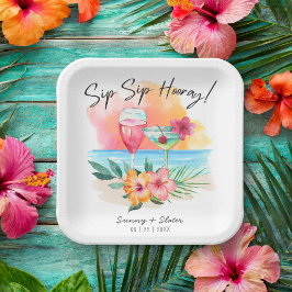 Prato De Papel Sippin costeira" | Sip Horay Tropical Beach