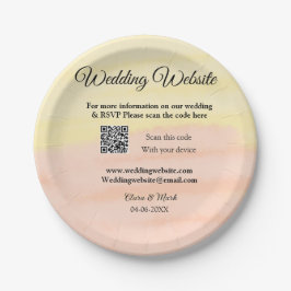 Prato De Papel site de casamento adicionar código QR scan adicion