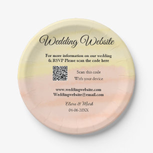 Prato De Papel site de casamento adicionar código QR scan adicion