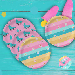 Prato De Papel Skate do cilindro Festa de aniversário retrógrada 