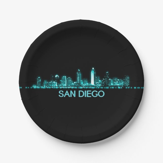 Prato De Papel Skyline San Diego (Frente)