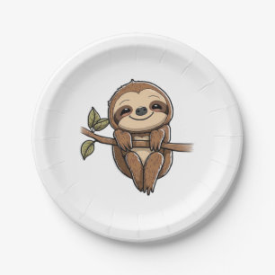 Prato De Papel Sloth Cute Sloth