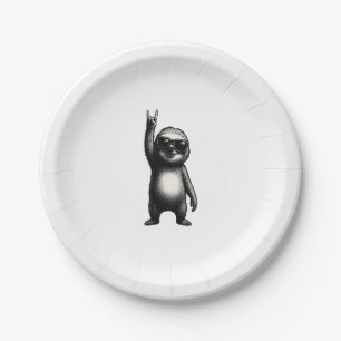 Prato De Papel Sloth Rocking Dance