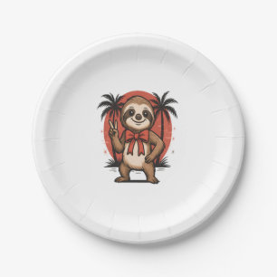 Prato De Papel Sloth Summer Beach Rocking