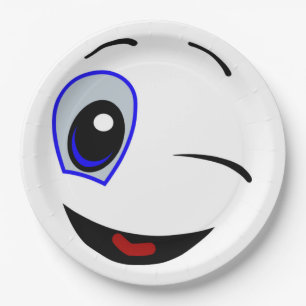 PRATO DE PAPEL SMILEY FACE DE INVERNO