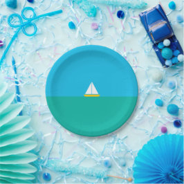 Prato De Papel Smooth Sailin Party Plates