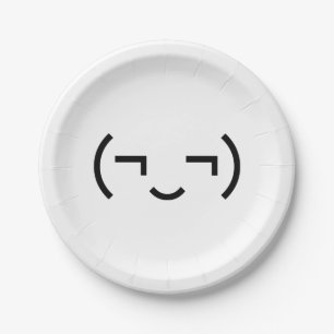 Prato De Papel Smug Emoticon (‿)