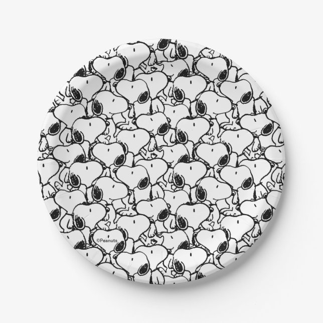 Prato De Papel Snoopy Classic Comics Pattern (Frente)
