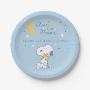 Prato De Papel Snoopy & Woodstock Churrasco de Bebê Pap Moon Ba