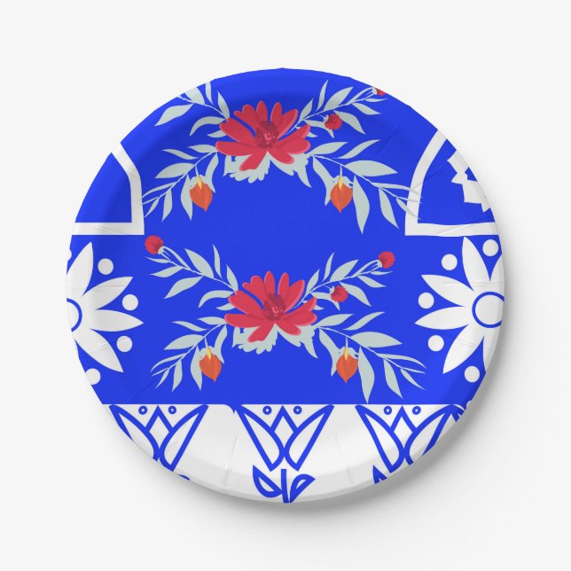 Prato De Papel Snowball Florah Plate (Frente)