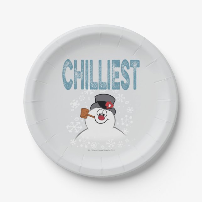 Prato De Papel Snowman™ congelado | Chilliest (Frente)