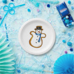 Prato De Papel Snowman Winter Sugar Cookie Christmas Hanukkah<br><div class="desc">As placas apresentam uma ilustração original de um delicioso biscoito de férias na forma de um boneco de neve! Excelente de Natal ou Hanukkah. Esta ilustração também está disponível em outros produtos. Não vê o que está procurando? Precisa de ajuda para a personalização? Entre em contato com Rebecca para ter...</div>