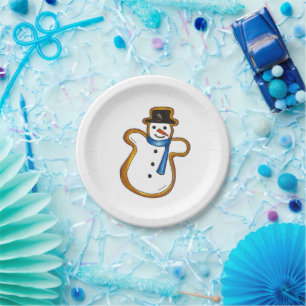Prato De Papel Snowman Winter Sugar Cookie Christmas Hanukkah
