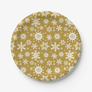 Prato De Papel Snowy Gold