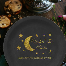 Prato De Papel Sob o Aniversário das Estrelas