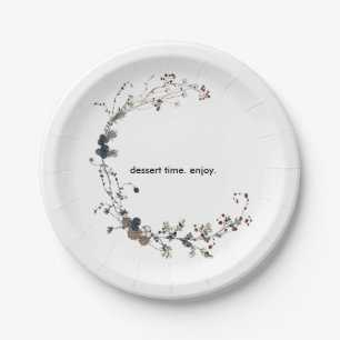 Prato De Papel Sobremesa Winterberry Rustic Boho Wildflower Garde