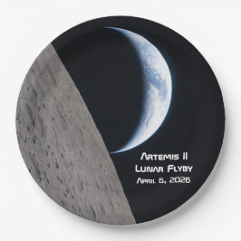 Prato De Papel Sobrevoo Lunar Artemis II