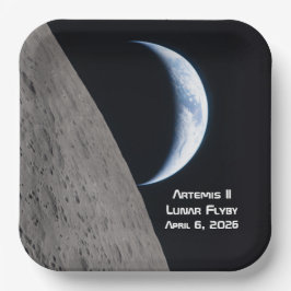 Prato De Papel Sobrevoo Lunar Artemis II
