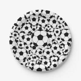 Prato De Papel Soccer Ball Paper Plate Football Sports Fan Plates