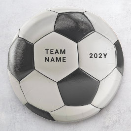 Prato De Papel Soccer Ball Paper Plate | Team Name Party Plates