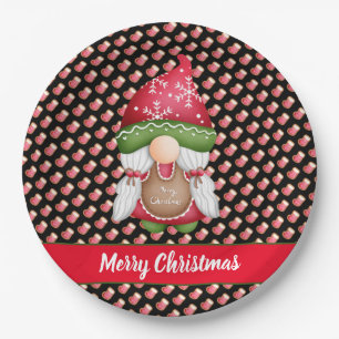 Prato De Papel Sock Gnome Personalizar Cor e Texto