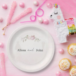 Prato De Papel Soft Pink Roses & Bride and Groom Collection