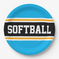 SOFTBALL Diversão Céu Azul Tiras Amarelas Pretas