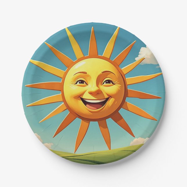 PRATO DE PAPEL "SOL SORRISO" (Frente)