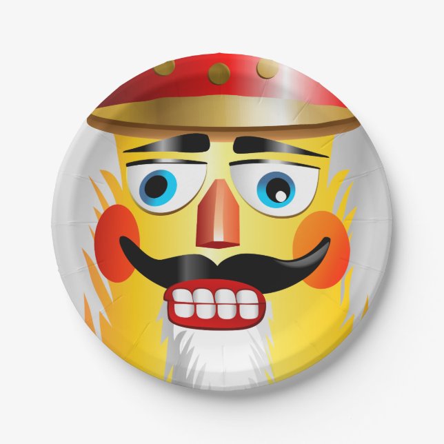 Prato De Papel Soldado De Brinquedo Do Noz-Noz Do Xmas Com Papel  (Frente)