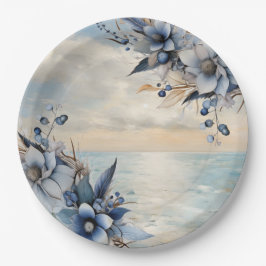 Prato De Papel Soldado e Casamento Floral Elegante