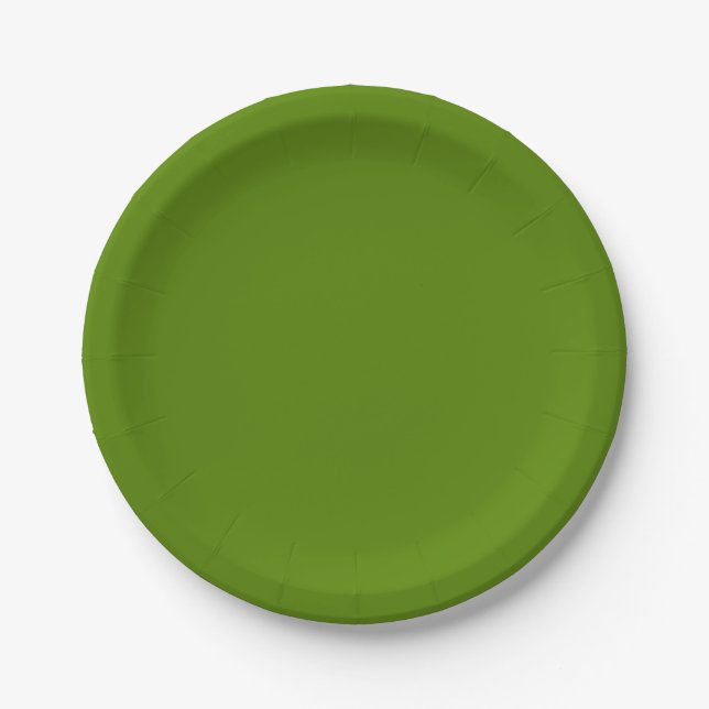 Prato De Papel Solid Avocado Green (Frente)