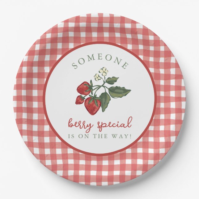 Prato De Papel Someone Berry Special Baby Shower Napkin (Frente)