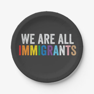 Prato De Papel Somos Todos Imigrantes LGBT - Arco-Íris