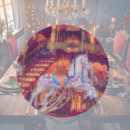 Prato De Papel sonho infantil - carrossel antigo