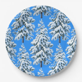 Prato De Papel Sonhos de Árvore Gelada Floresta Nevada