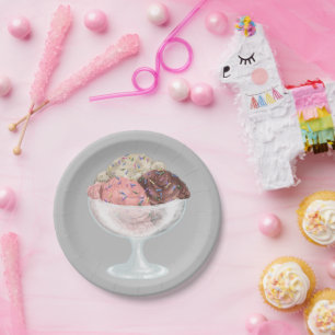 Prato De Papel Sorvete