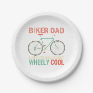 Prato De Papel Sou Biker Pai Dia de os pais Wheely Cooler Bi
