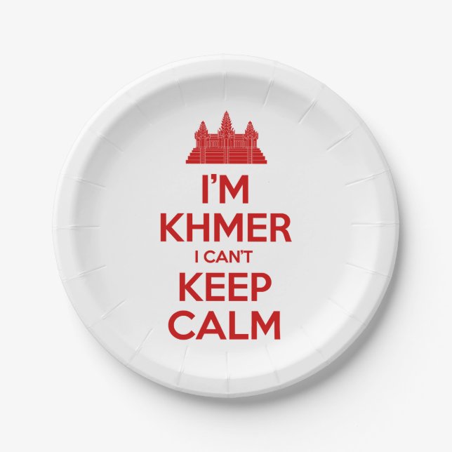 Prato De Papel Sou Khmer, não consigo ficar calmo (Frente)
