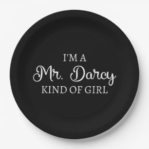 Prato De Papel Sou o Sr. Darcy tipo de garota que sou