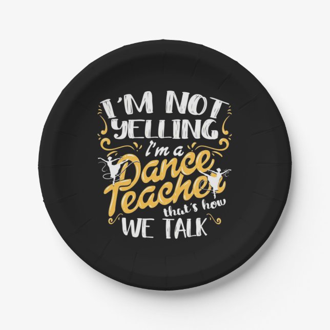 Prato De Papel Sou Professora De Dança (Frente)