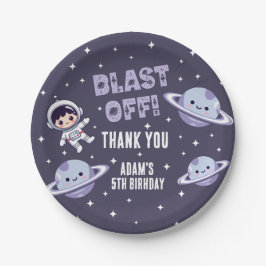 Prato De Papel Space Astronaut 5th Birthday Party | Kids Galaxy