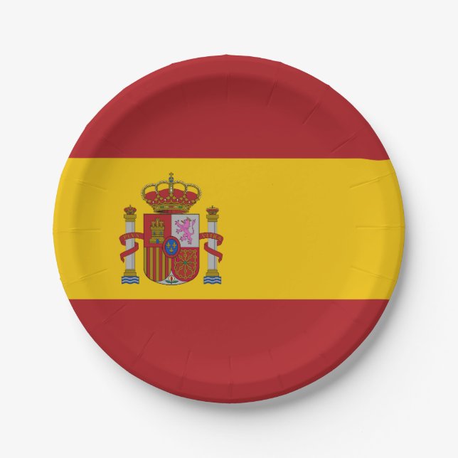 Prato De Papel Spain Flag (Frente)