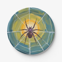 Prato De Papel Spider Web Spooky Festa de Halloween