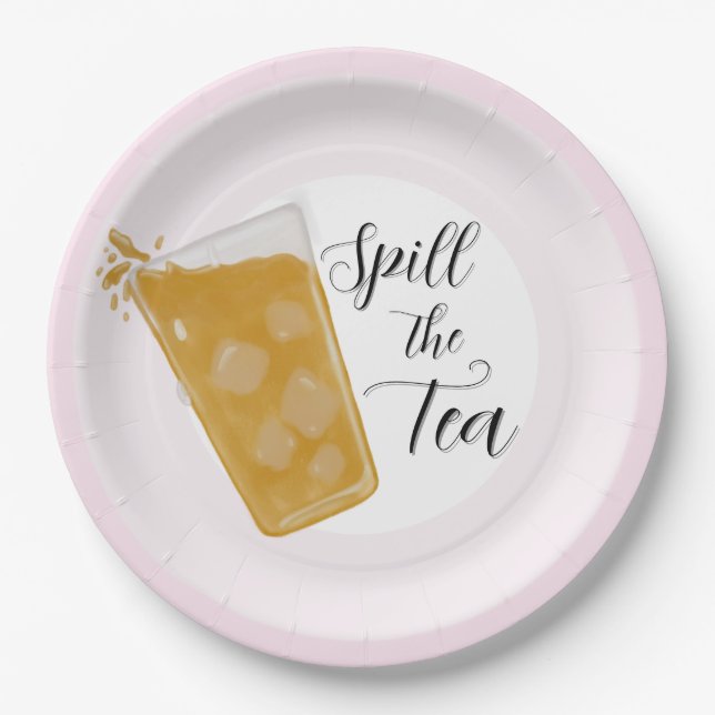 Prato De Papel Spill the Tea Party Plates (Frente)