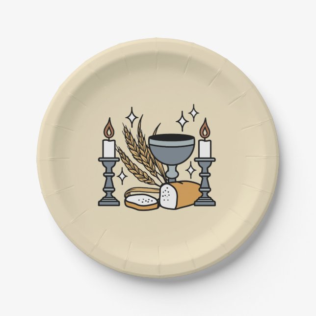 Prato De Papel Spiritual Faith and Grace – Uplifting Christian (Frente)