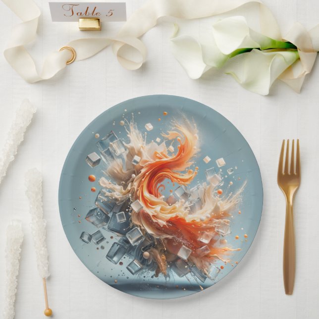 Prato De Papel Splash Tropical (Casamento)
